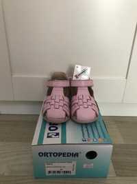 Sandale ortopedice din piele naturala Roz pentru fetite 18-24 luni