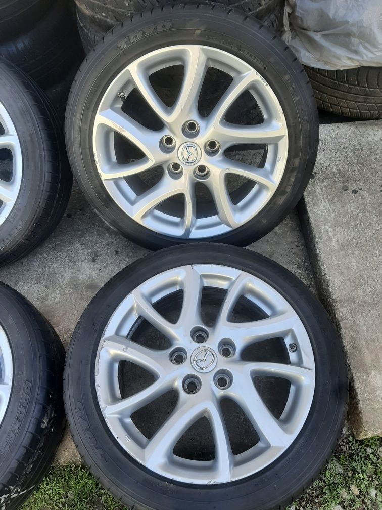 jante aliaj 5x114.3 r17 mazda cu anvelope de vara