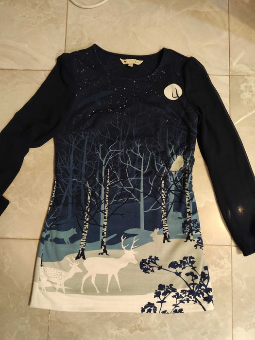 Коледна рокля с еленчета