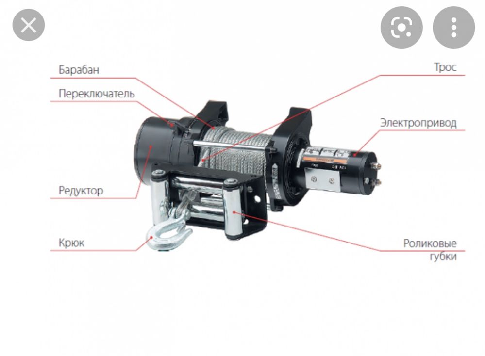 Электрический лебёдка 12V