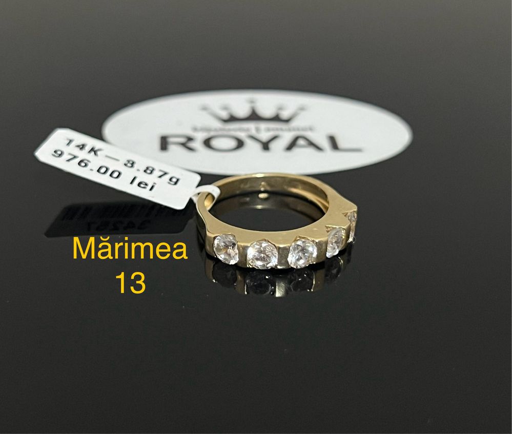 Bijuteria Royal CB : Inel cu cristale aur 14k 3,87 grame