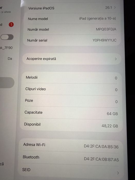 Ipad (generatia a-10-a) 64 gb