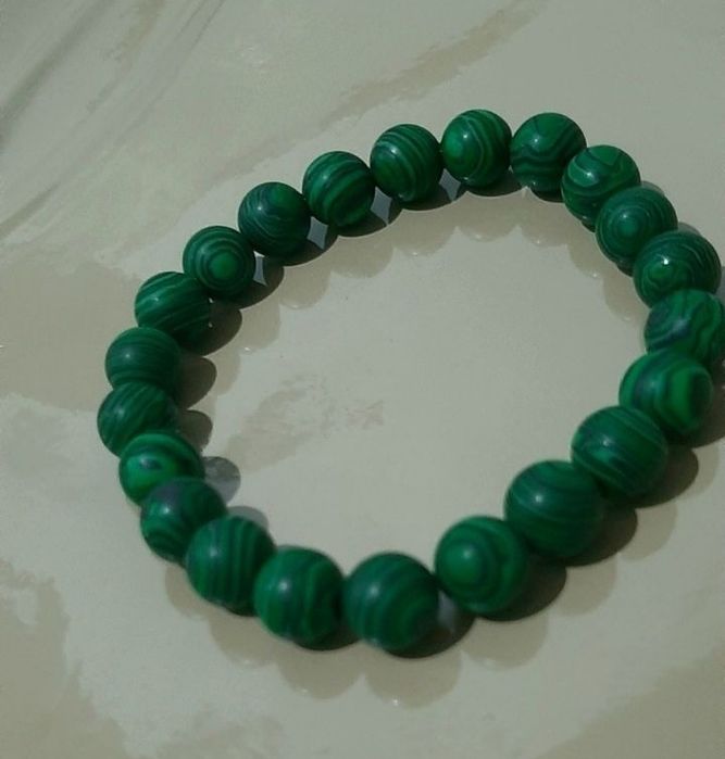 Inel argint moldavite natural și brățară malachit naturala