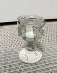 Sfesnic/suport lumanari zara home alb cu fluturi stil vintage