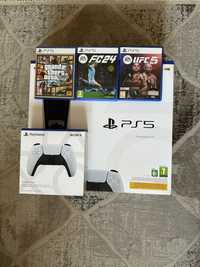 Продам PlayStation 5 + FC24 + UFC5 + GTA5 + DualSense