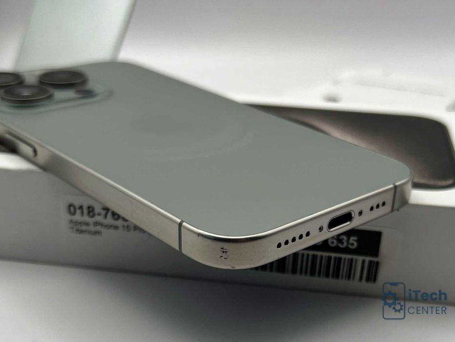 iPhone 15 Pro, 256GB, Natural, 100% батерия, КАТО НОВ, 1г. ГАРАНЦИЯ