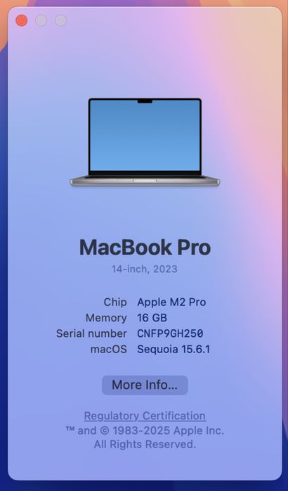 Macbook pro 14-inch M2 pro