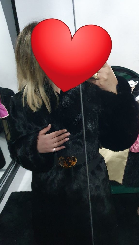 Haină de blană bizon