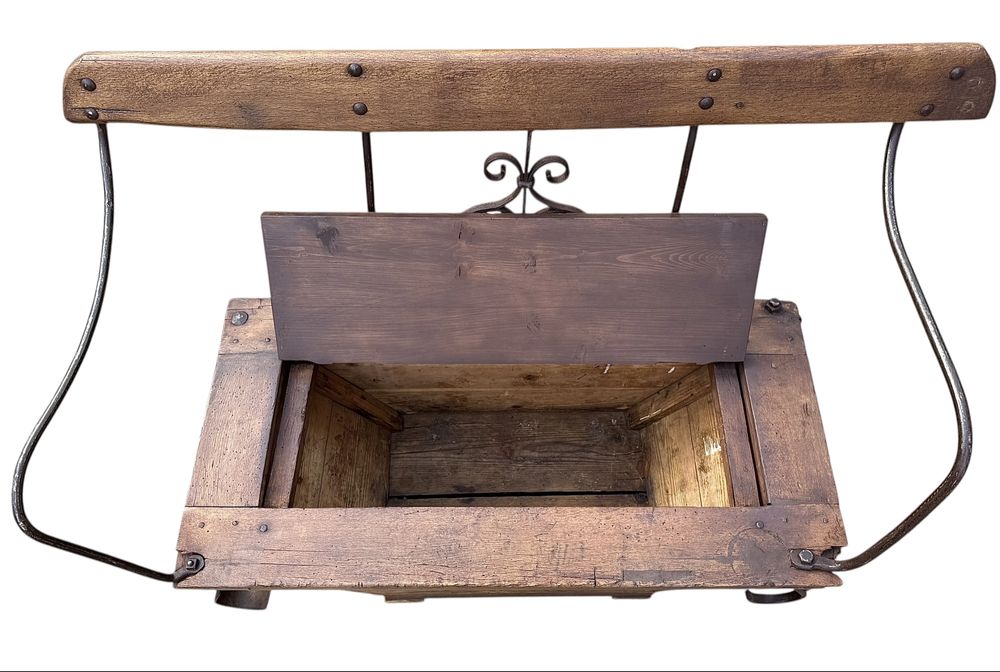 Bancheta taraneasca cu spatar si lavita