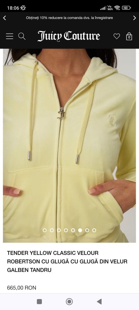 Hanorac Juicy Couture original marimea L cu eticheta pret magazin 600