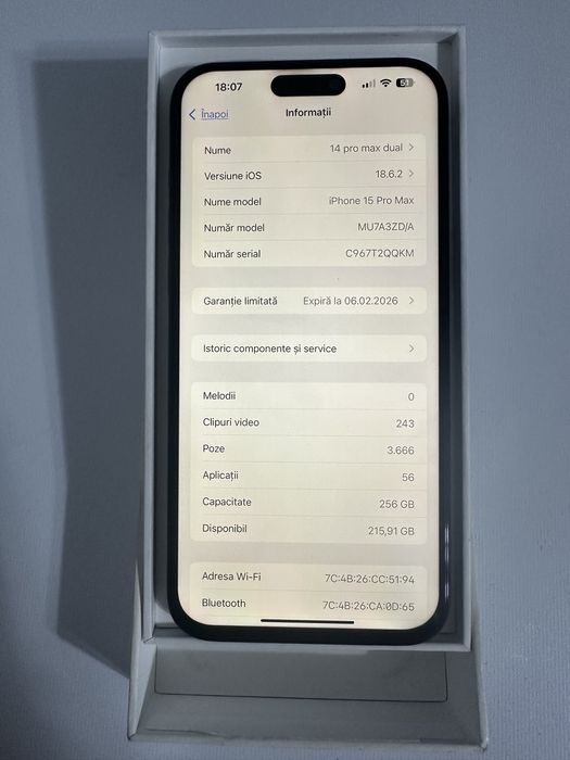 iPhone 15 pro Max/baterie 100%\garantie