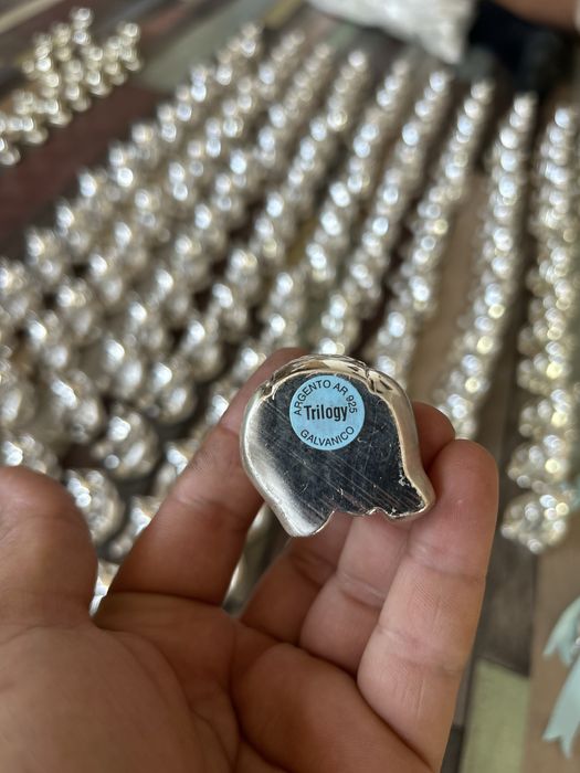 Urs 4,5 cm placat argint 925