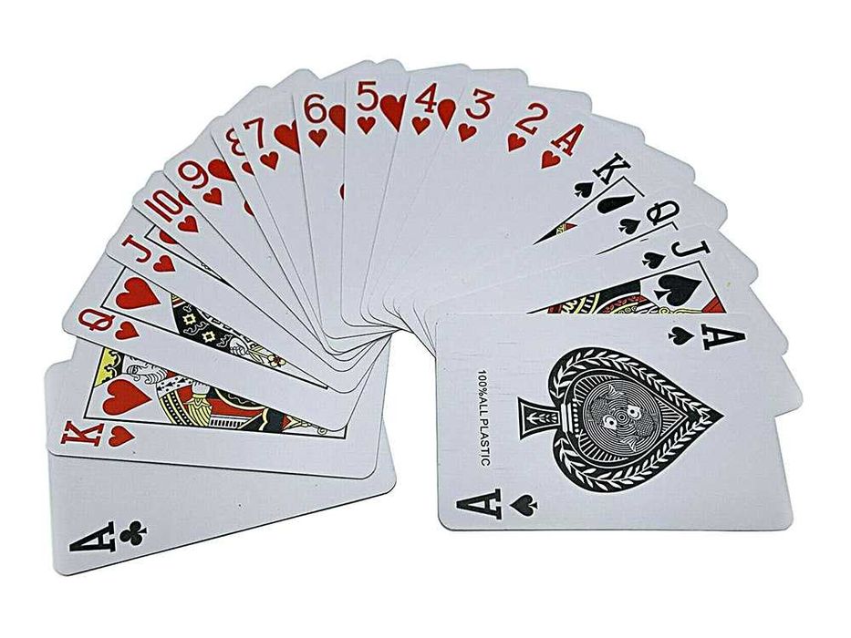 Set Carti de Joc 54 Piese din Plastic Rezistente la Apa Design Clasic