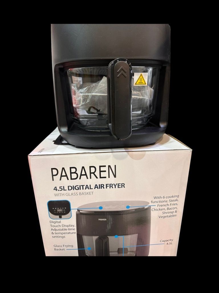 ПРОМОЦИОНАЛНАТА ЦЕНА 60ЛВ Air Fryer PABAREN 4.5L 1500W  Дигитален екра