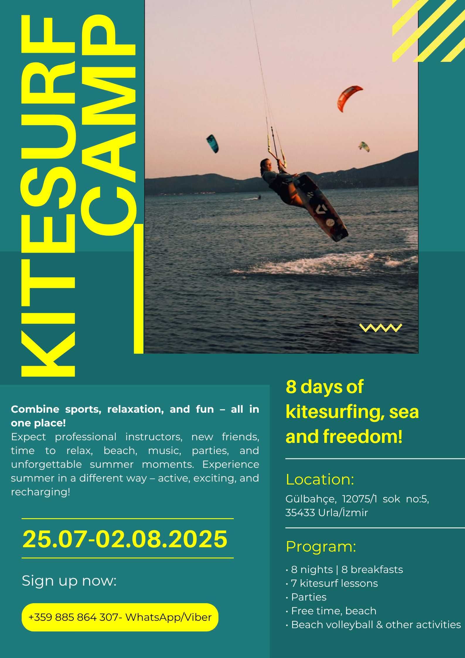 Kitesurf Camp - Gülbahce, Izmir, Turkey