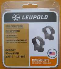 Inele Leupold Ringmounts CZ527, Cross-Slot, 30mm, inalte, NOI