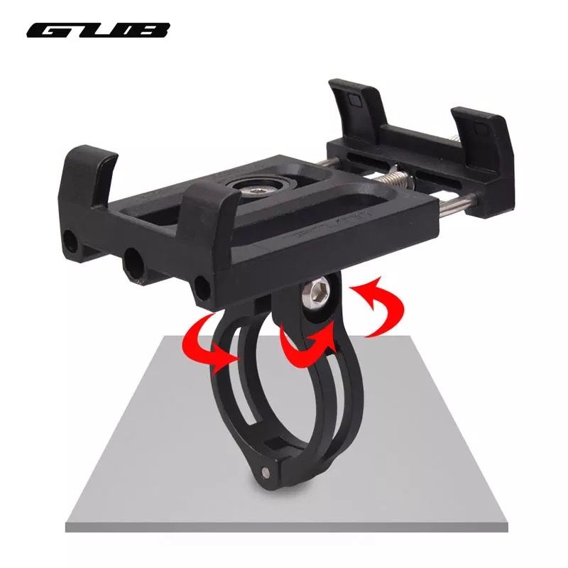 Suport telefon GUB PLUS 3 rotativ bicicleta/moto/trotin plastic negru