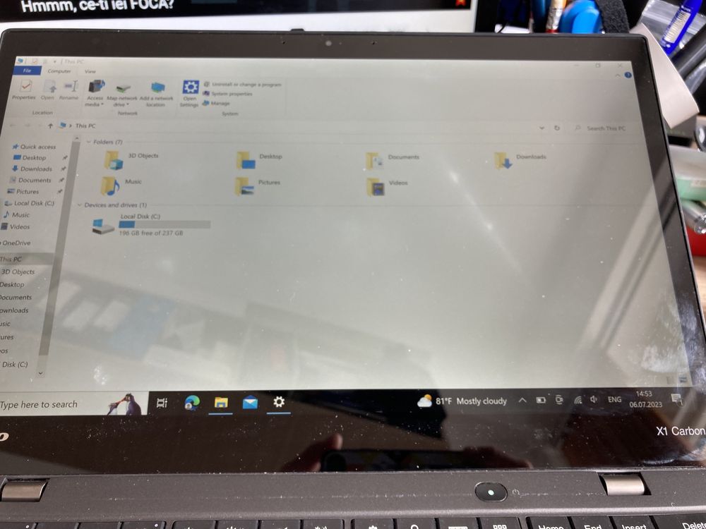 Vand laptop X1 carbon touchscreen i7 ssd