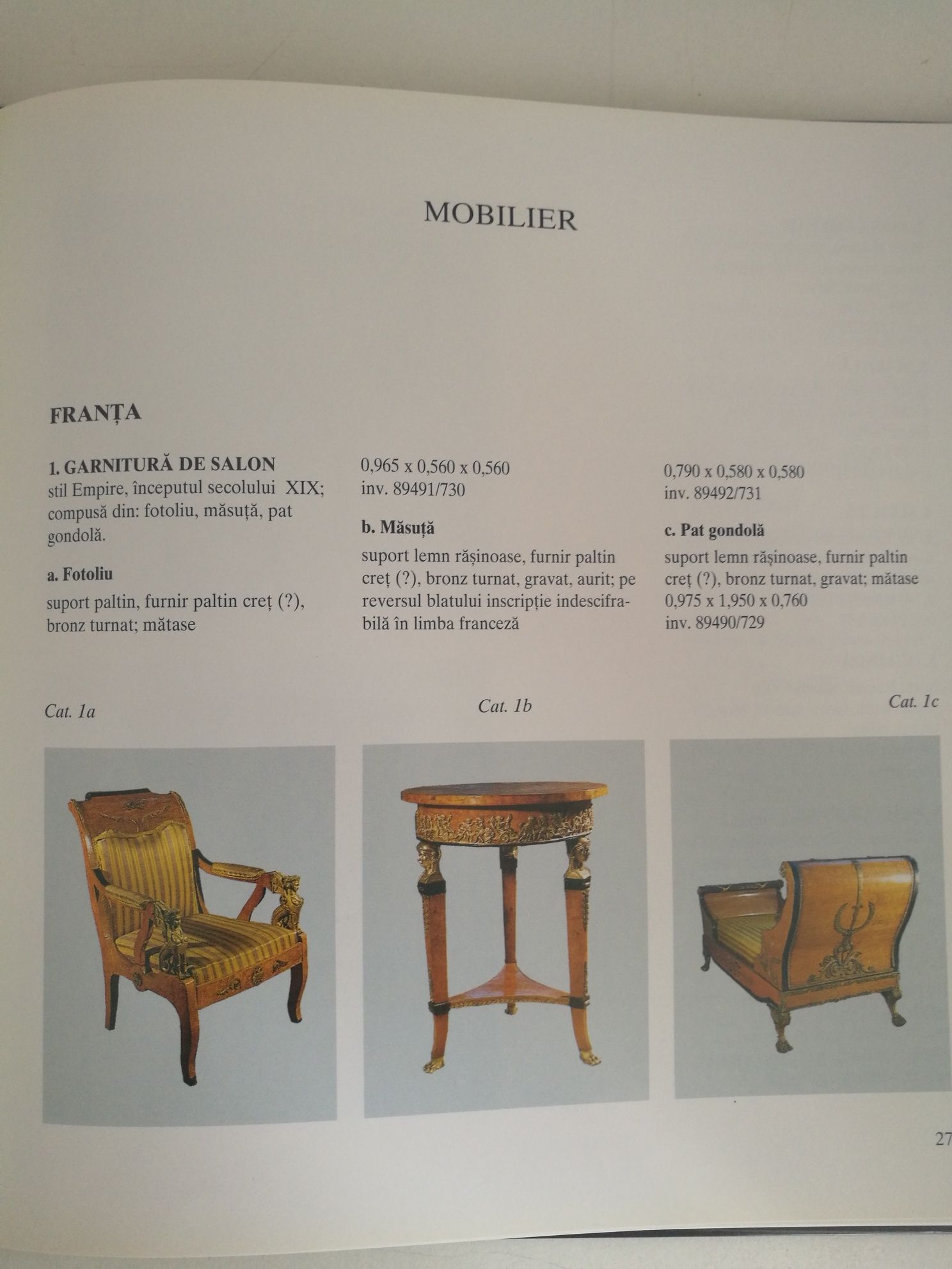 Mobilier si argintarie in Europa sec XIX