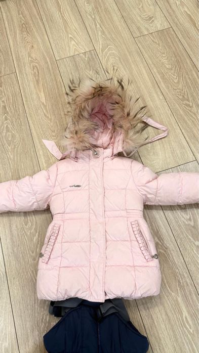 Продам детский зимний комбинезон розовый синий