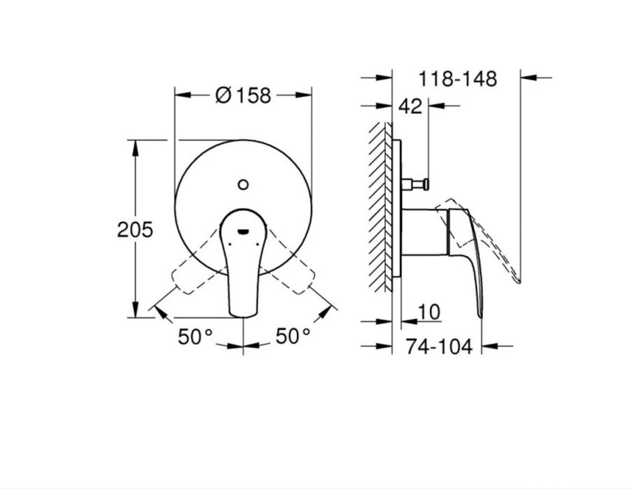 Смесител за вграждане Grohe + Grohe BOX за вграждане