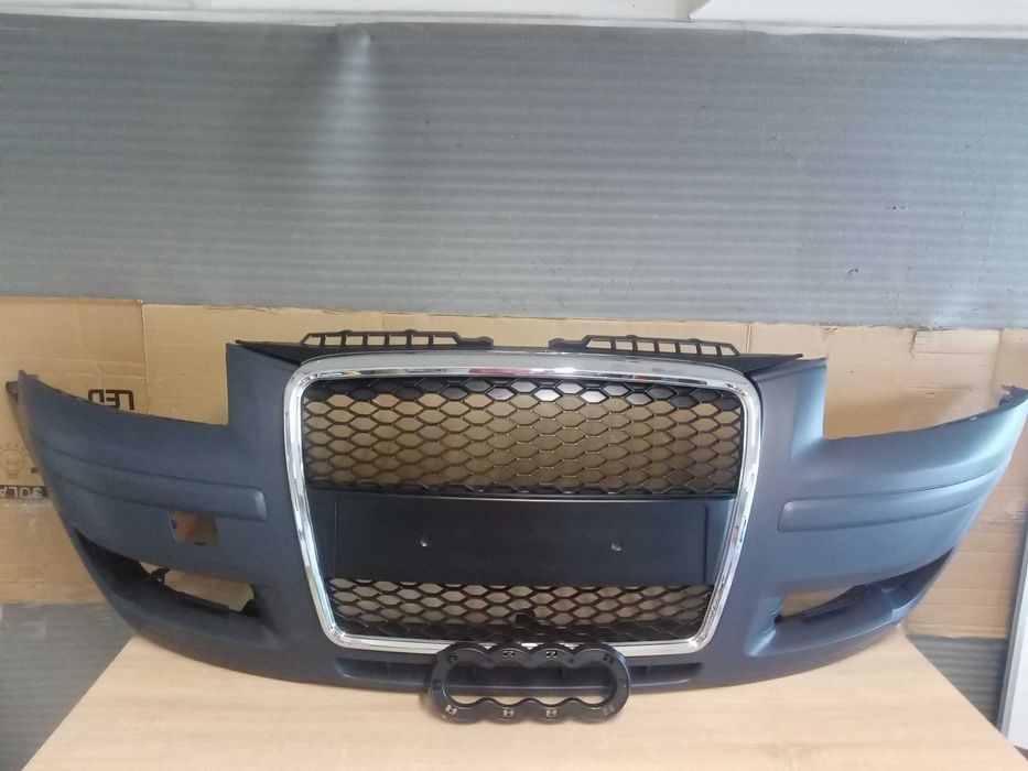 Pachet bara fata cu grile Audi A3 8P + Sportback 05-08 fagure/crom