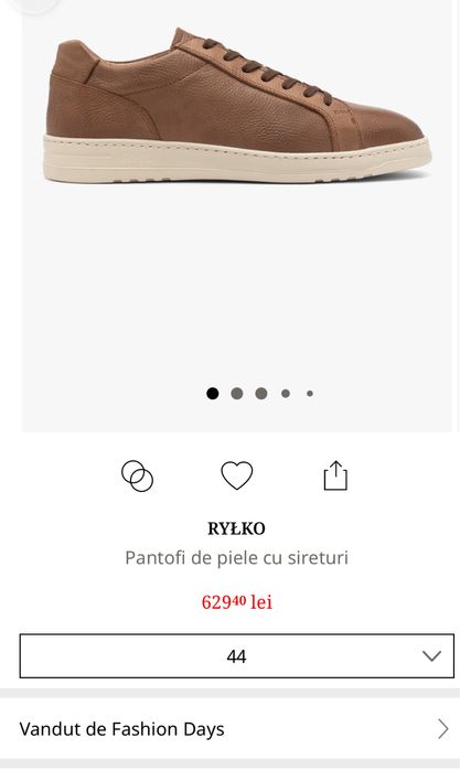 Pantofi de piele cu sireturi