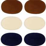 Set 3 petice textile genunchi/cotiere – albastru, maro, crem