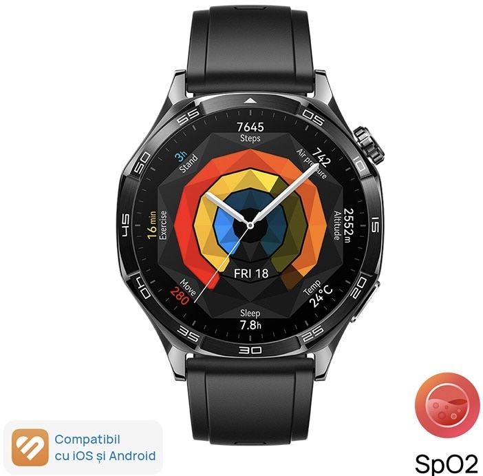 НОВ!!! Смарт часовник Huawei Watch GT 5, 46mm, Black Strap