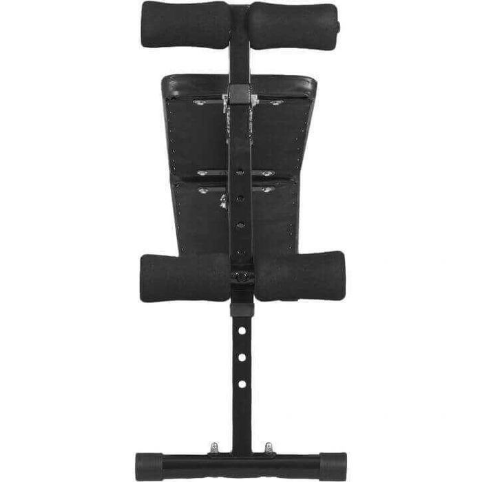 Bancă de abdomene pliabilă neagră