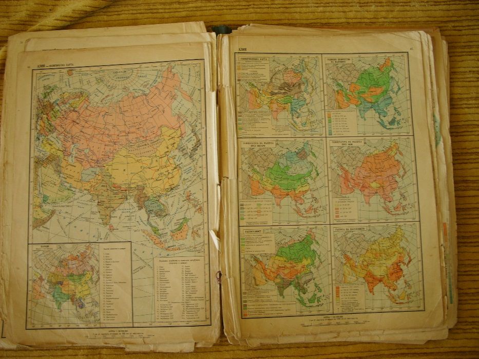Стар учебен географски атлас, Руско-български речник