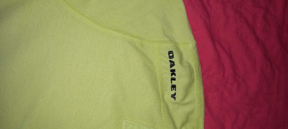 tricou polo oakley verde neon y2k