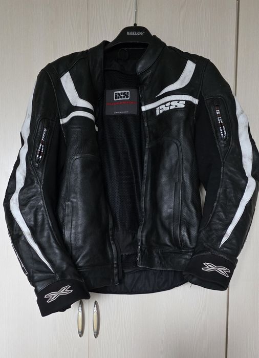Geaca moto IXS piele naturala cu protecții hard