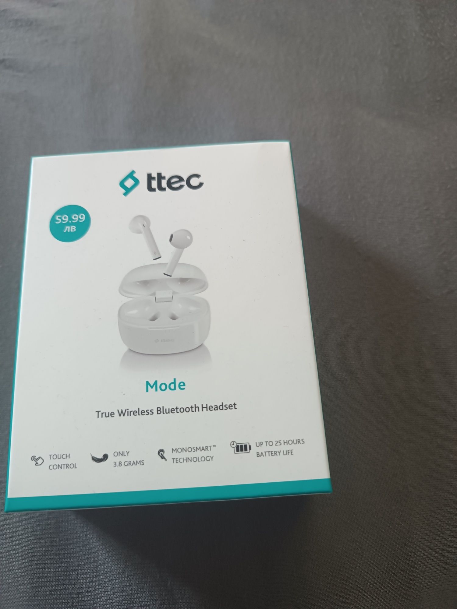 Bluetooth слушалки ttec Mode, TWS, Бели

 3.67
Очаквана доставка в: Со