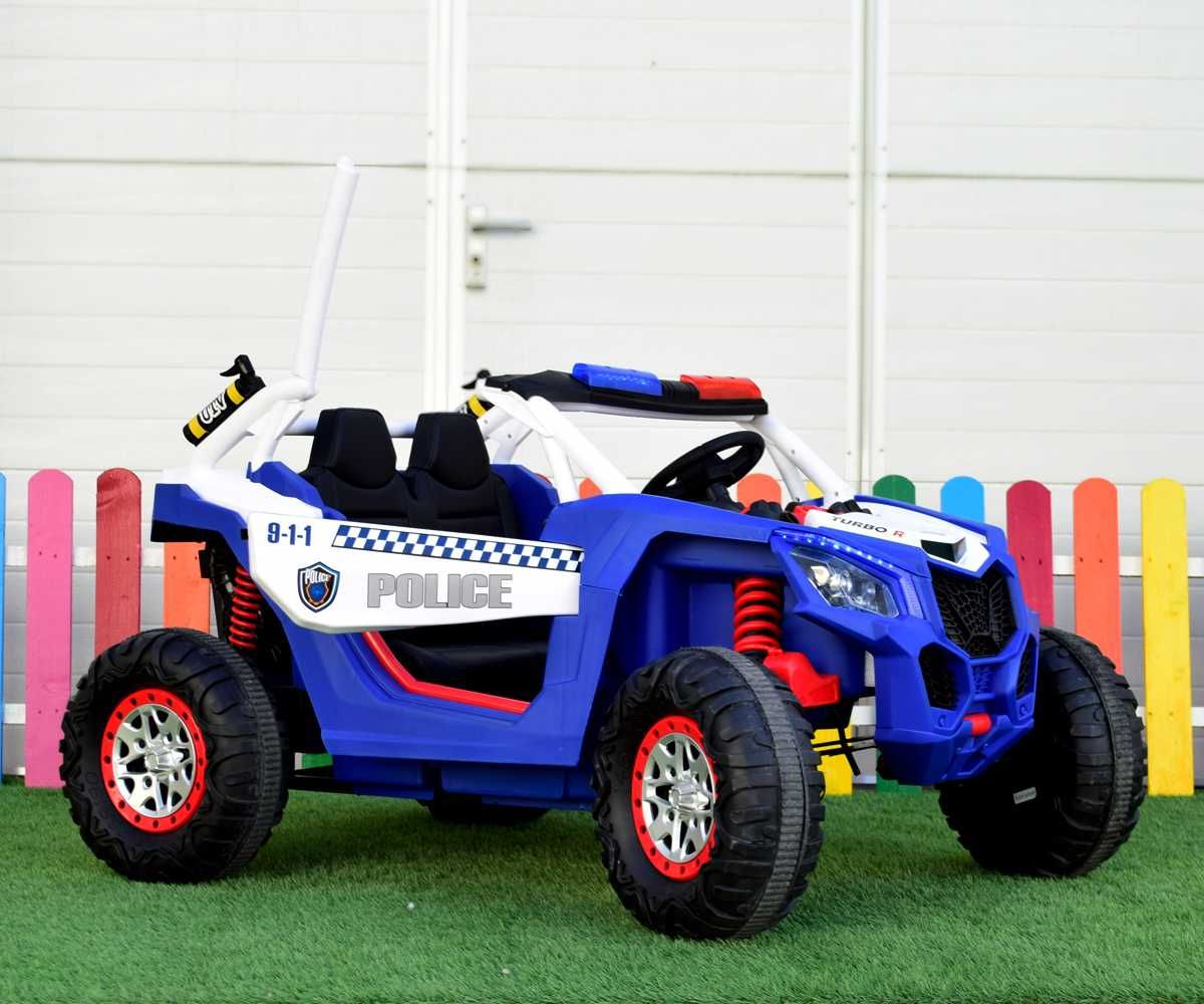 Детска Полицейска Акумулаторна Кола UTV, 12V10Ah, 4x4