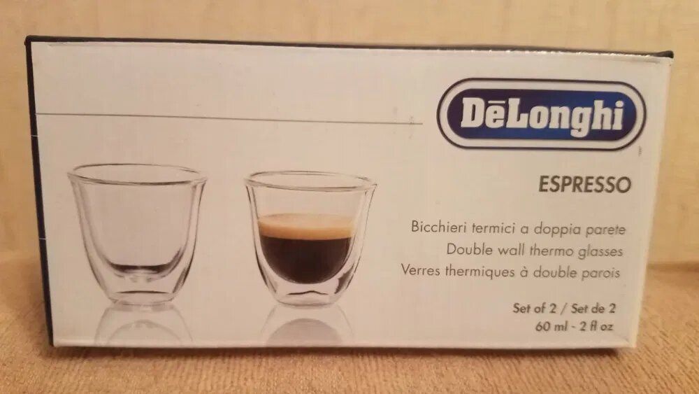 Чашки для эспрессо, капучино DeLonghi (2шт х 60мл)