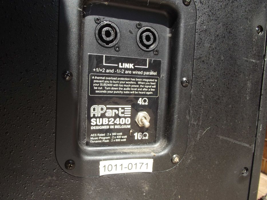 Subwoofer Apart 2400,Tannoy I7,Jbl T24 8inch ext noi, Allen mixere