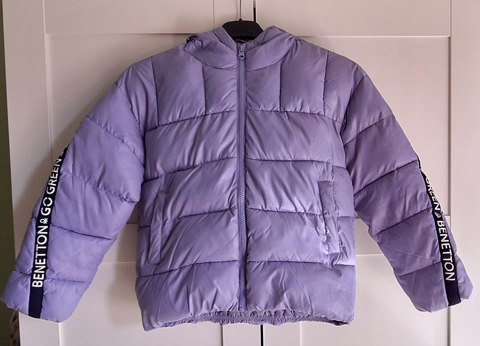 Детско зимно яке Benetton за момиче до 140см размер L без никакви забе