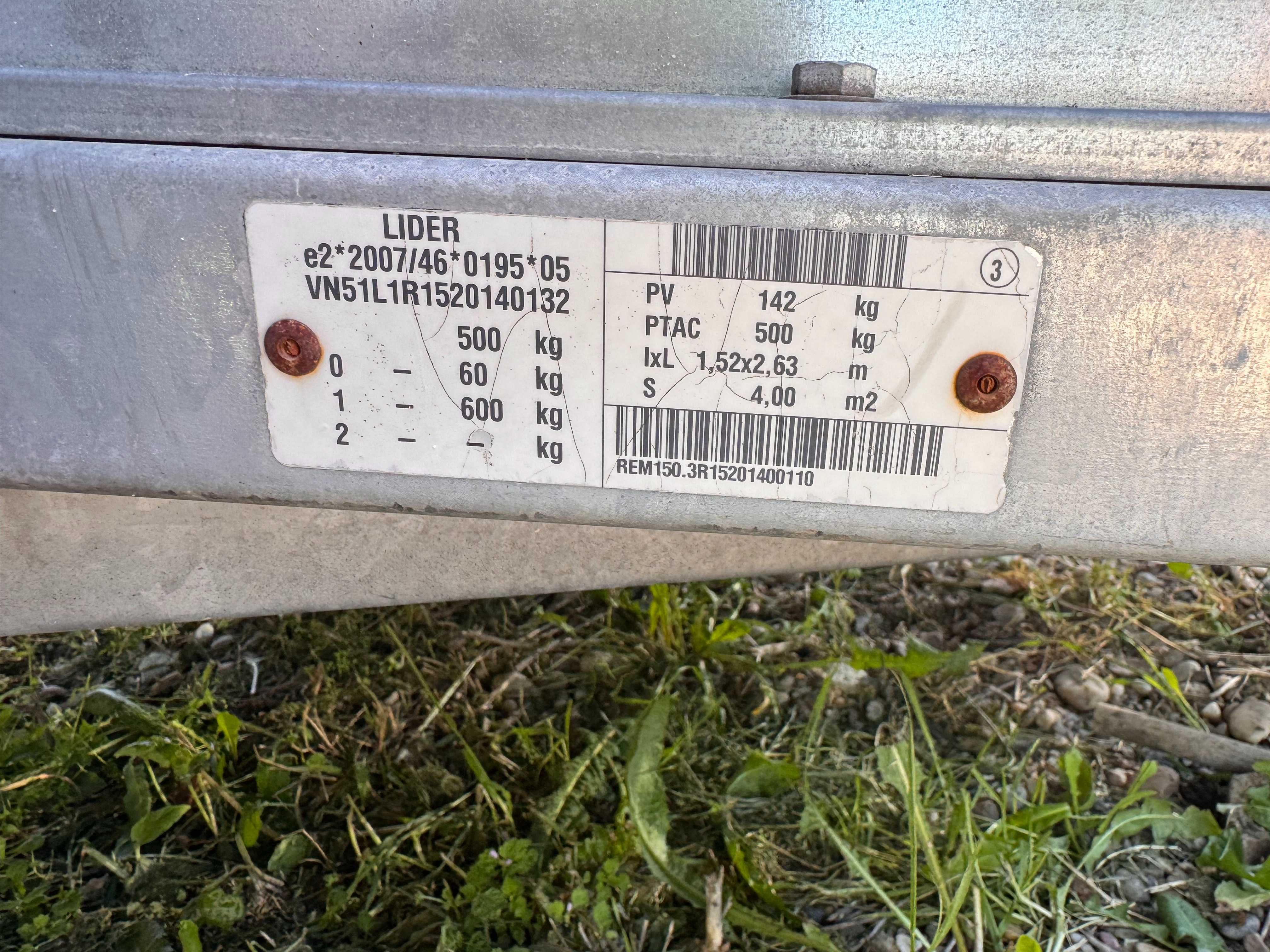 Remorca 750kg VAND SAU SCHIMB CU SCUTER 125cc