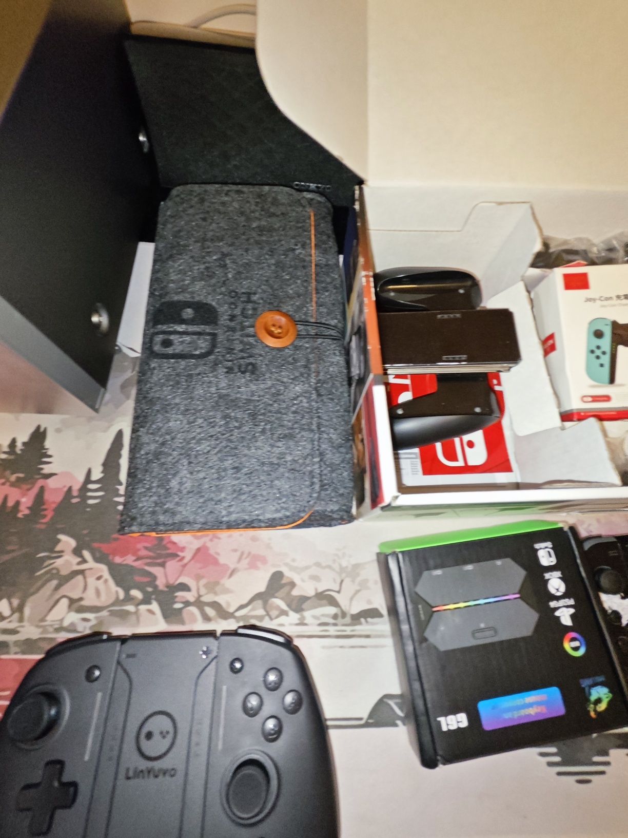 nintendo switch с аксесоари и много игри