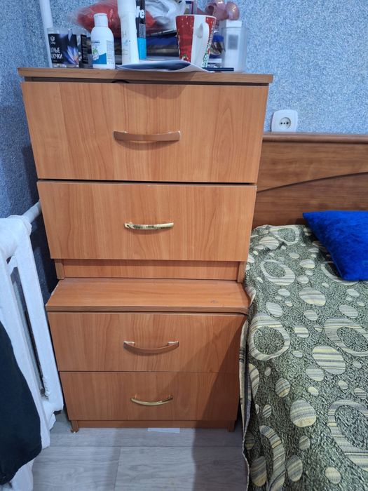 Тумба + кровать с мотрасом