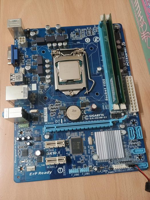 Материнская плата Ggabyte GA-H61M-S1 (CPU+RAM)