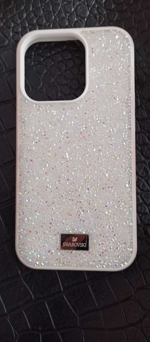 Оригинален гръб Swarovski iPhone 15 Pro Max – бял