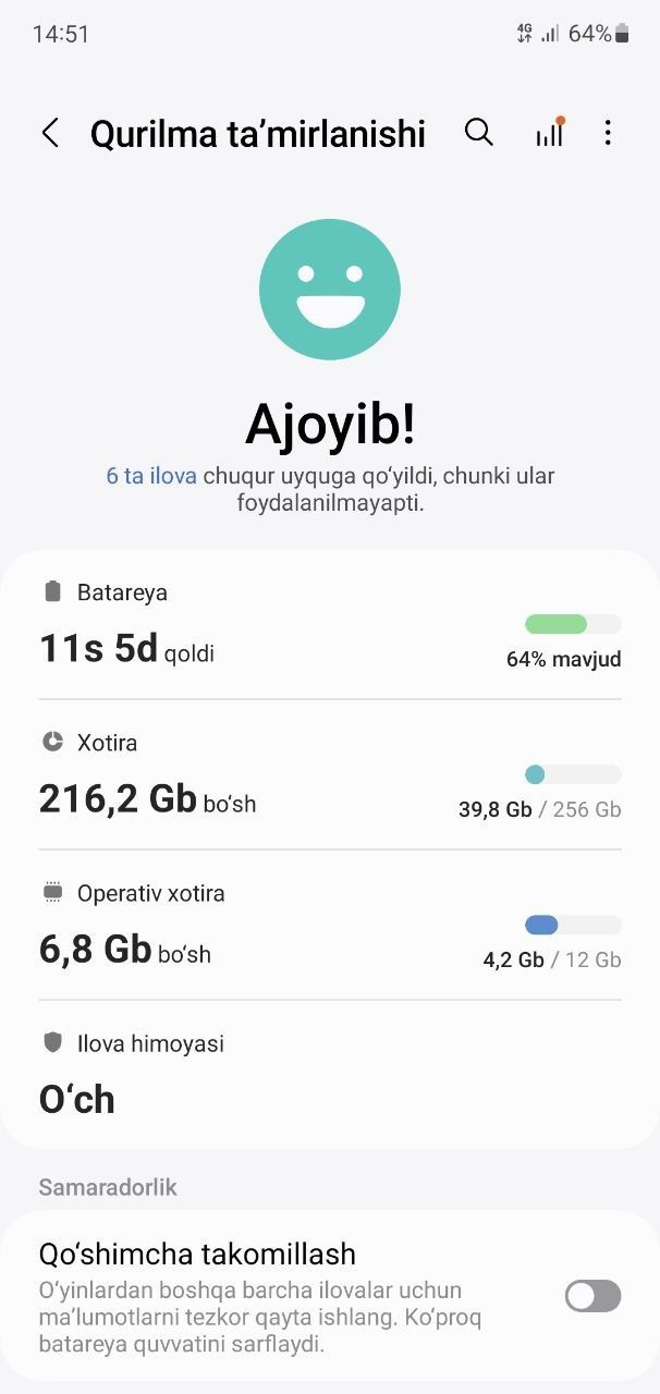 Samsung not 10 5G 256/12
