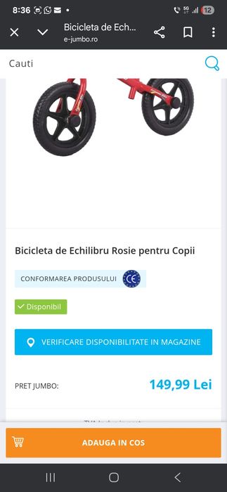 Bicicleta echilibru