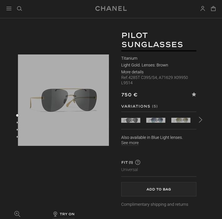 Чисто нови очила Chanel