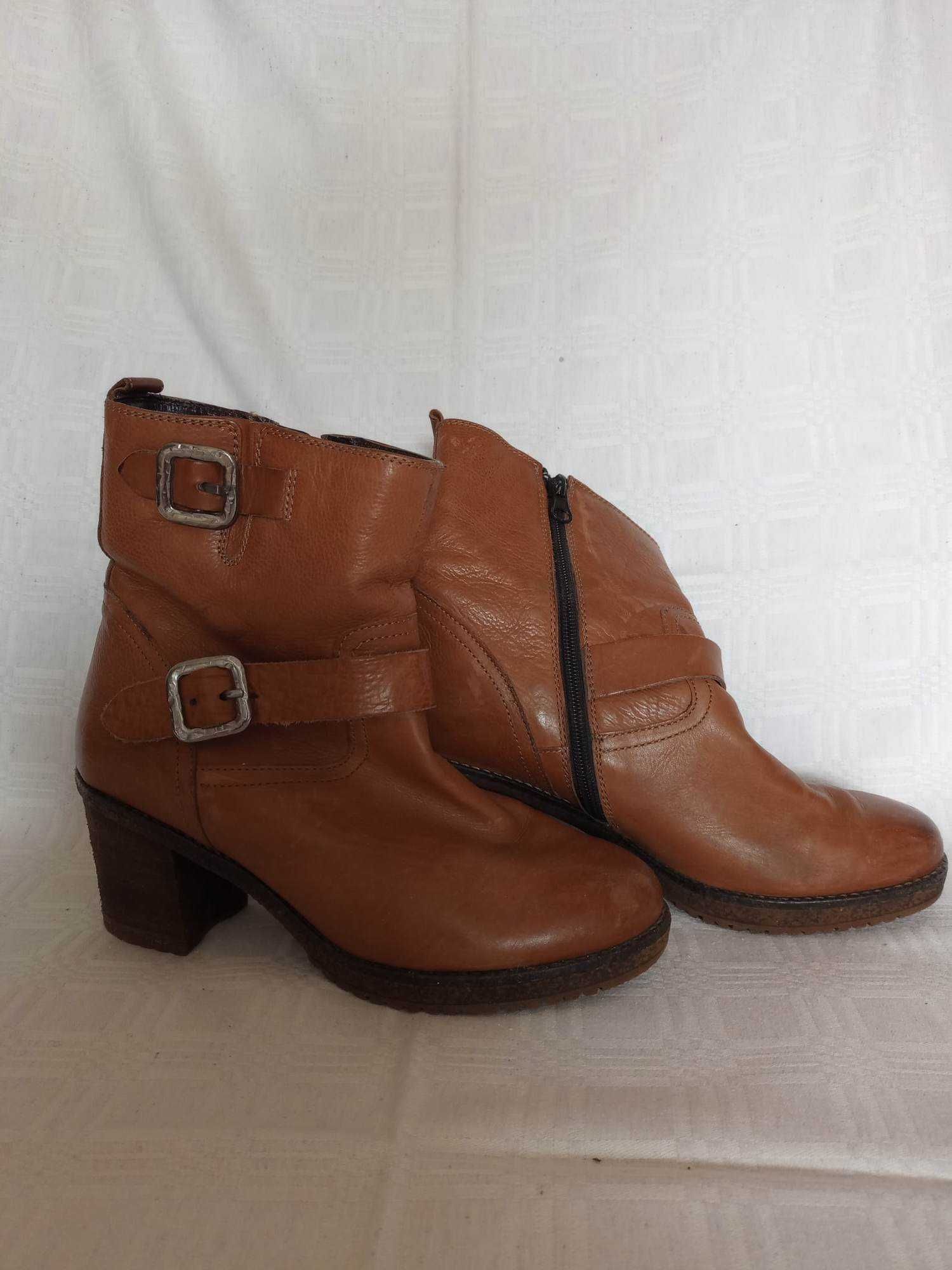 Cizme/botine dama din piele, marime 38