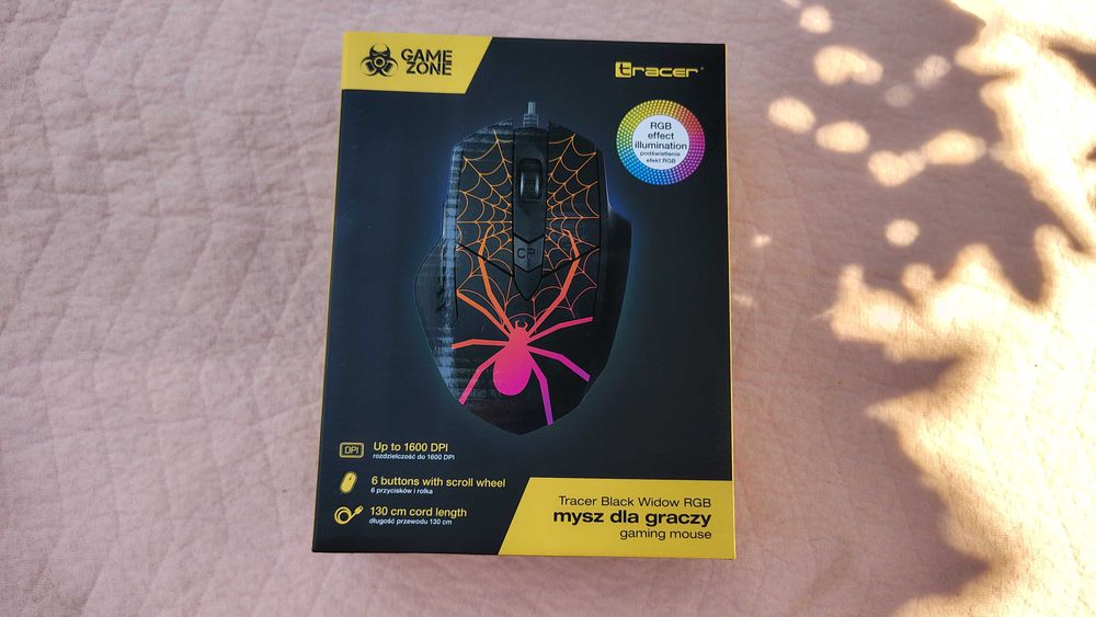 Mouse gaming GameZone BlackWidow RGB, cu fir USB, negru