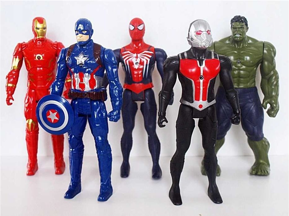 Комплект 5 броя Фигурки Отмъстителите, 25см Avengers Спайдърмен и др.