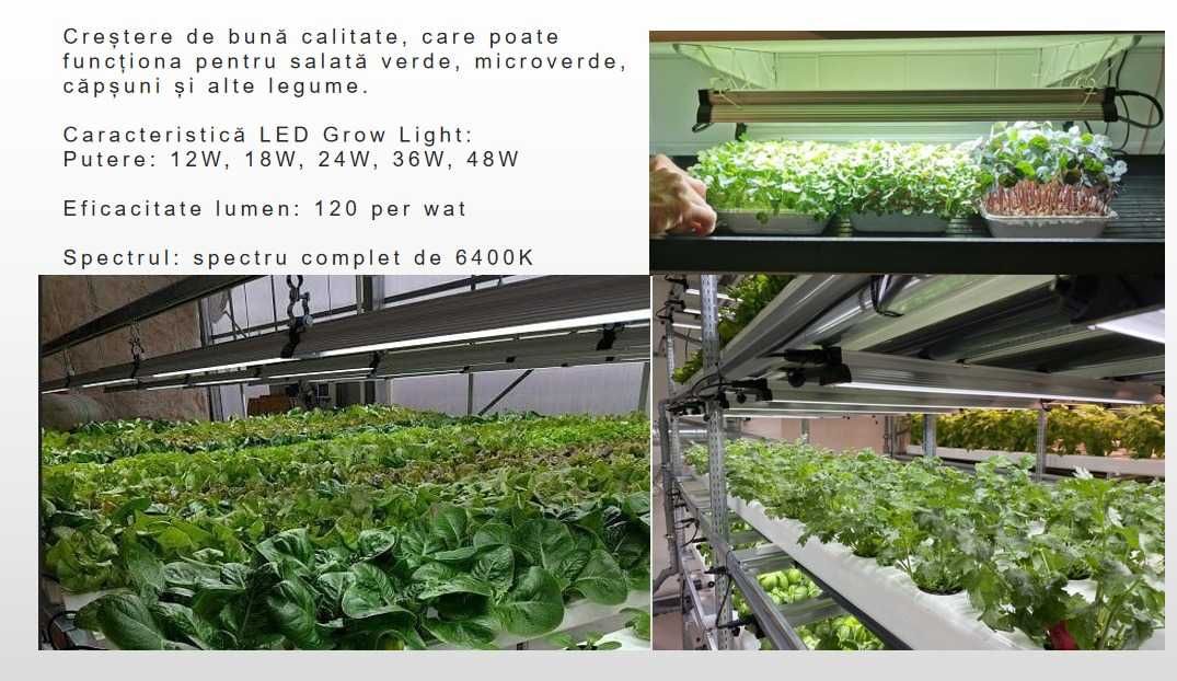 Lumină led de creștere plante,legume  6400K, lumină de zi, 48 w, 107cm